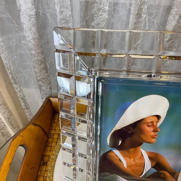 VTG Mikasa Cut Crystal Glass Picture Frame - Picture 3 of 7